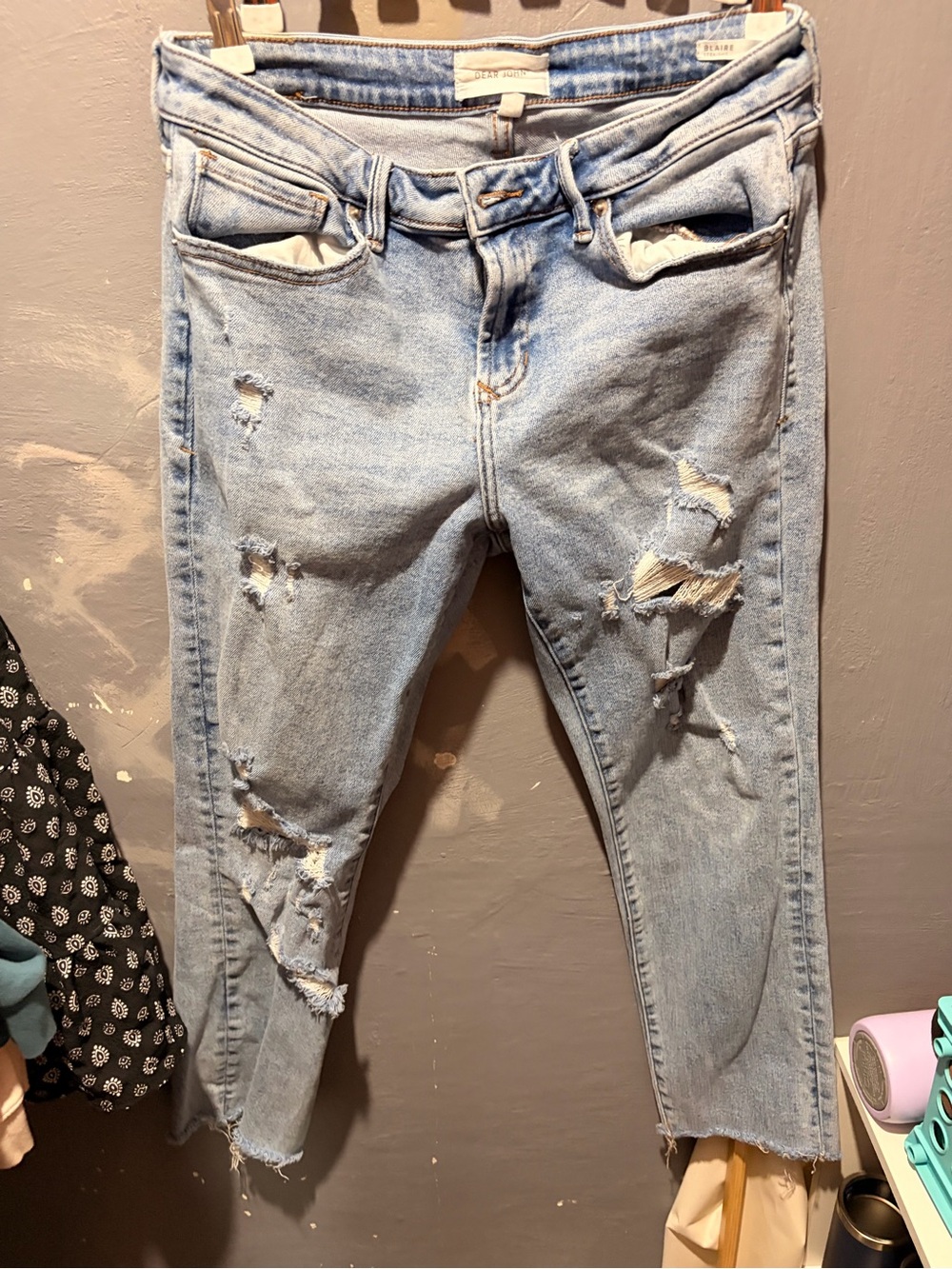 Blair Light Blue Distressed Cropped Jeans